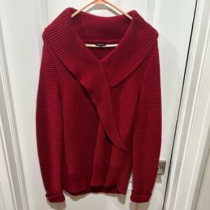 Talbots Deep Red V-neck Sweater